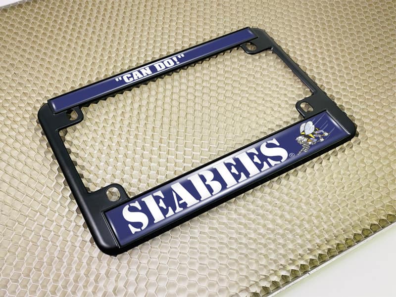 U.S. Navy Seabees - Motorcycle Metal License Plate Frame